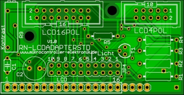 Leerplatine RN-LCD Adapter für Standard LCD