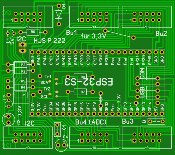 Basisplatine mit ESP32-S3